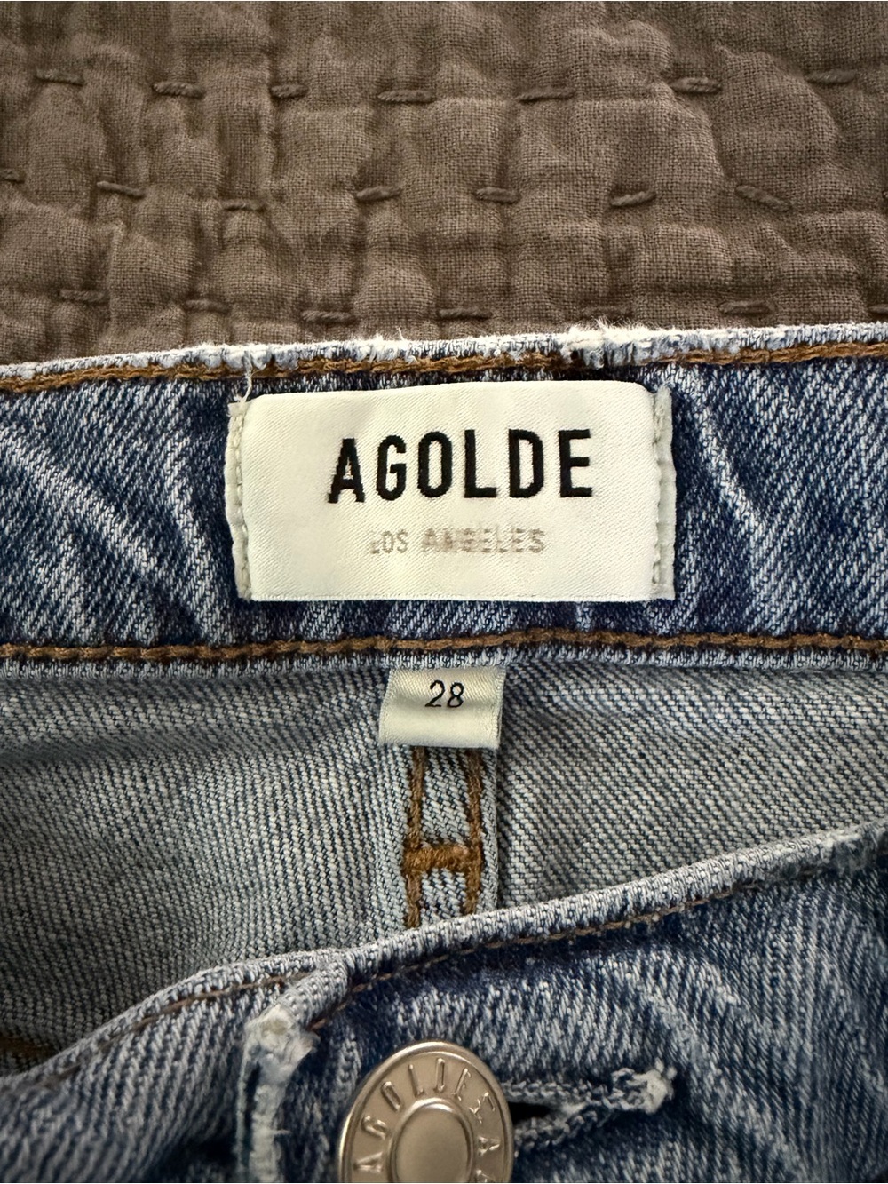 Light Wash Straight Leg Jeans - Agolde - Picture 5 of 6